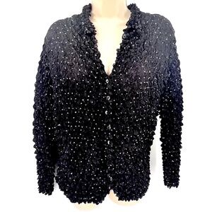Blouse Women L Witchy Y2K Whimsigoth Stretchy Crinkle 90's‎ Textured Goth Bling
